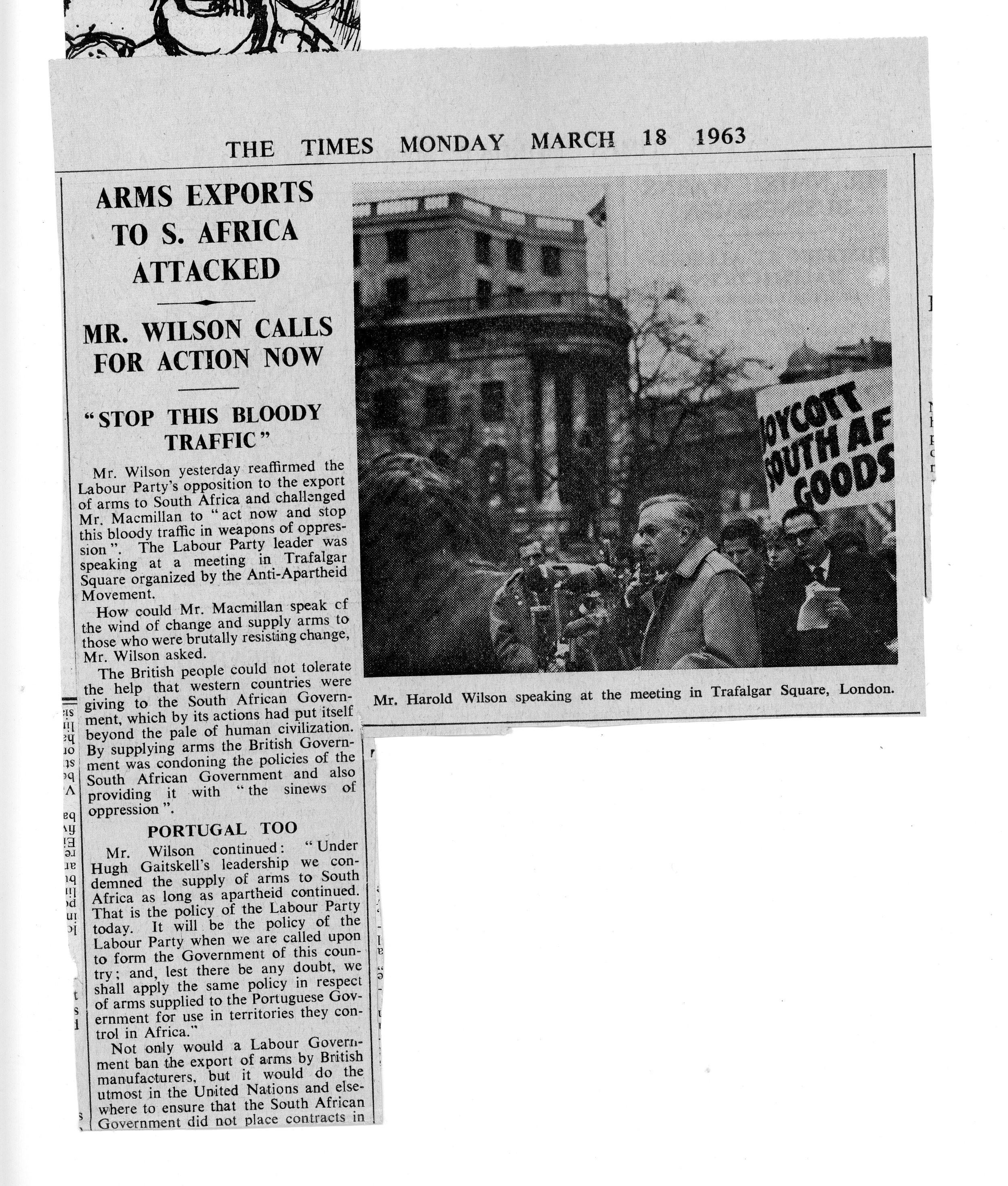 Anti-Apartheid Demonstration, Trafalgar Square.