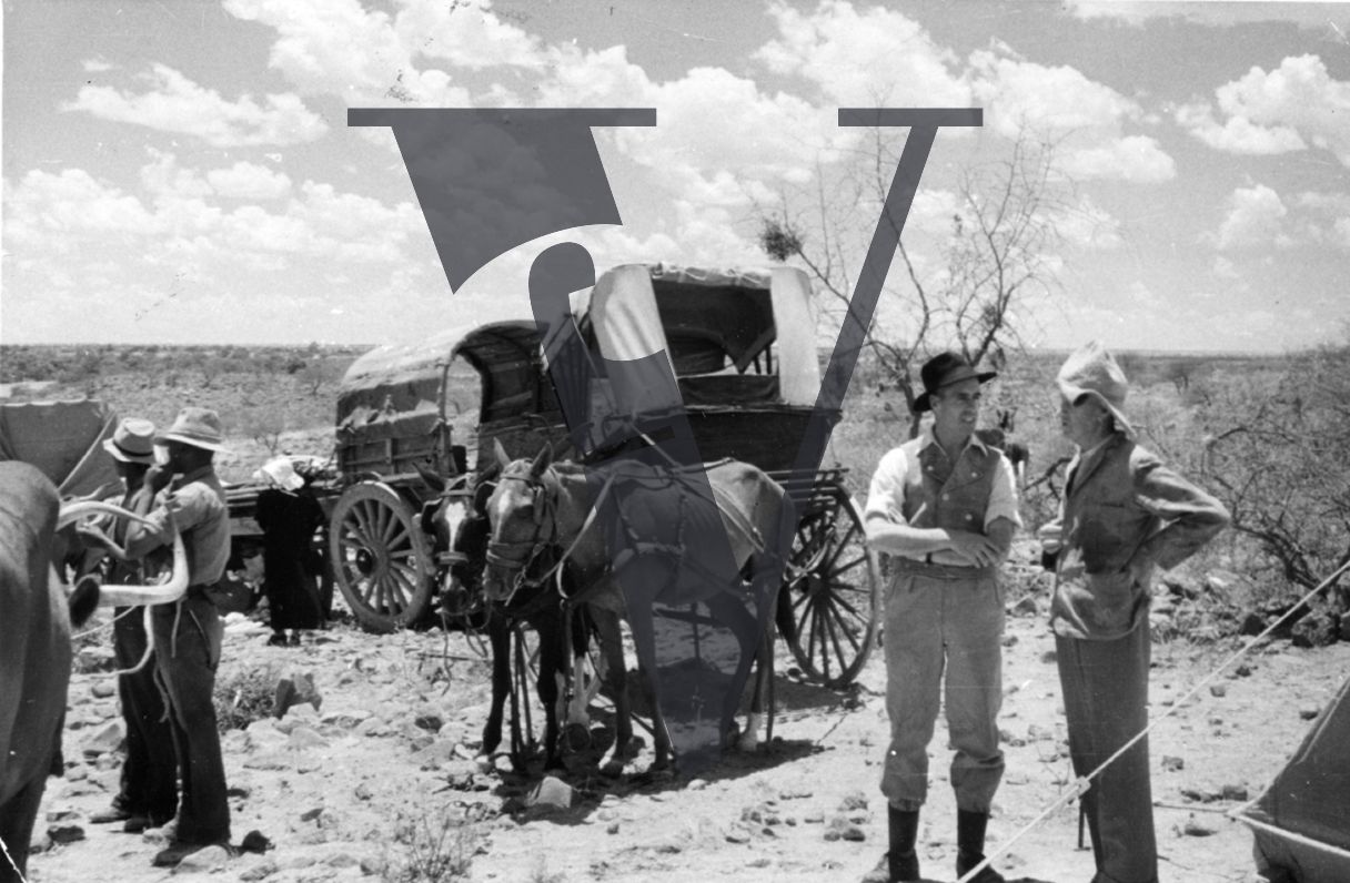 African Jim, Location shot wagon wheels.