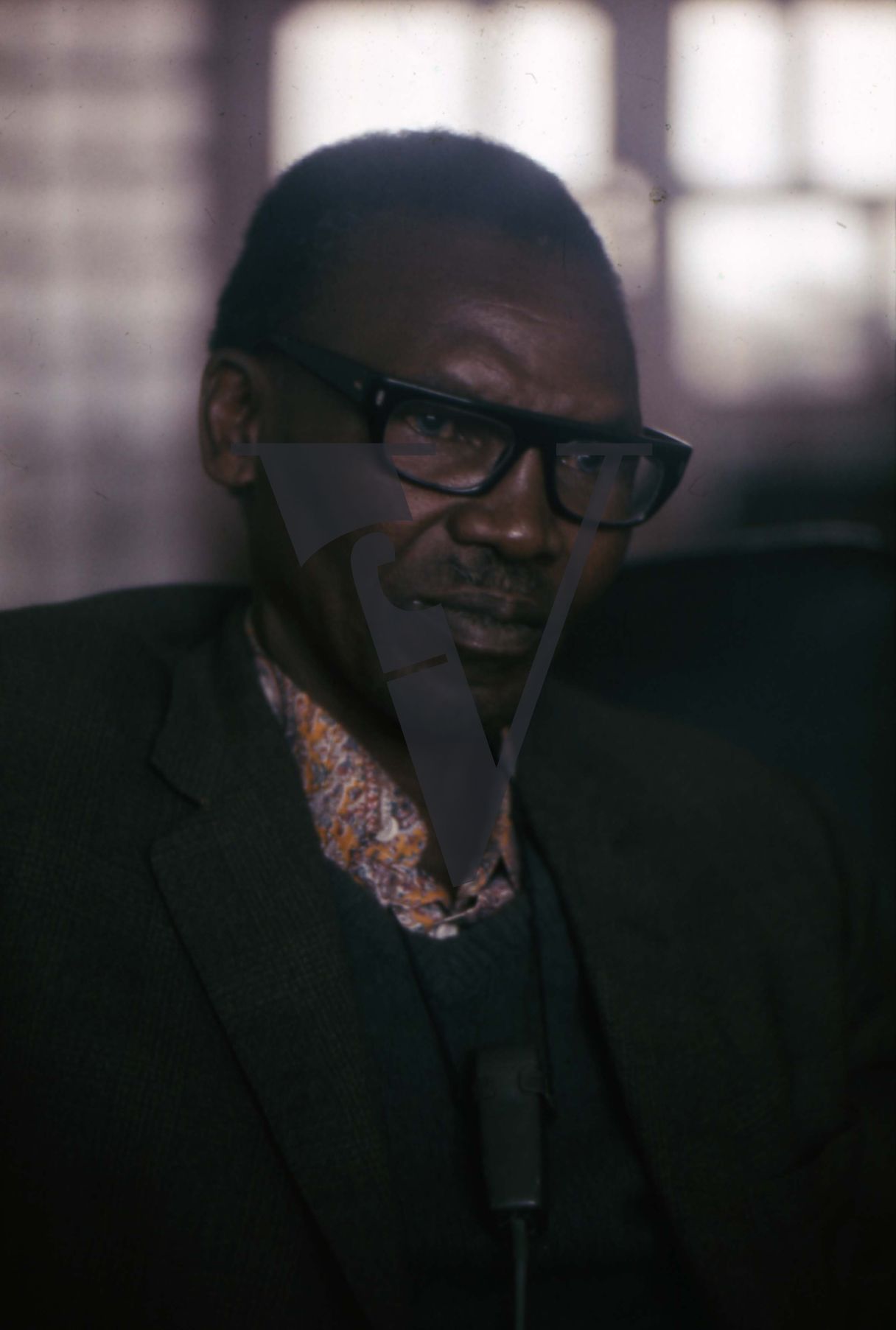 Zambia, Lusaka, ANC, Leader, glasses, portrait, floral shirt.