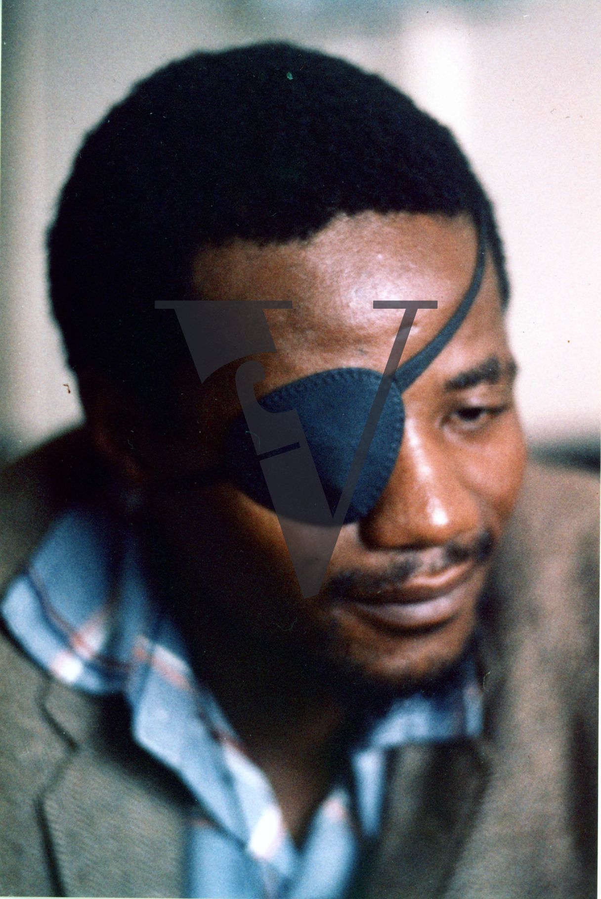 Zambia, Lusaka, ANC, Leader, eye-patch, portrait, close.